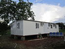 Modular Portable Emergency Shelter , Foldable Prefabricated Homes / Corrugated Tiles